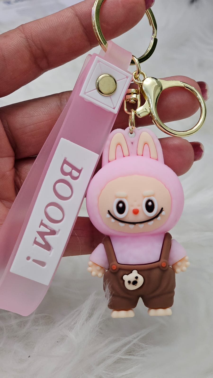 Mini Labubu Keychain with Boom Strap and Guitar
