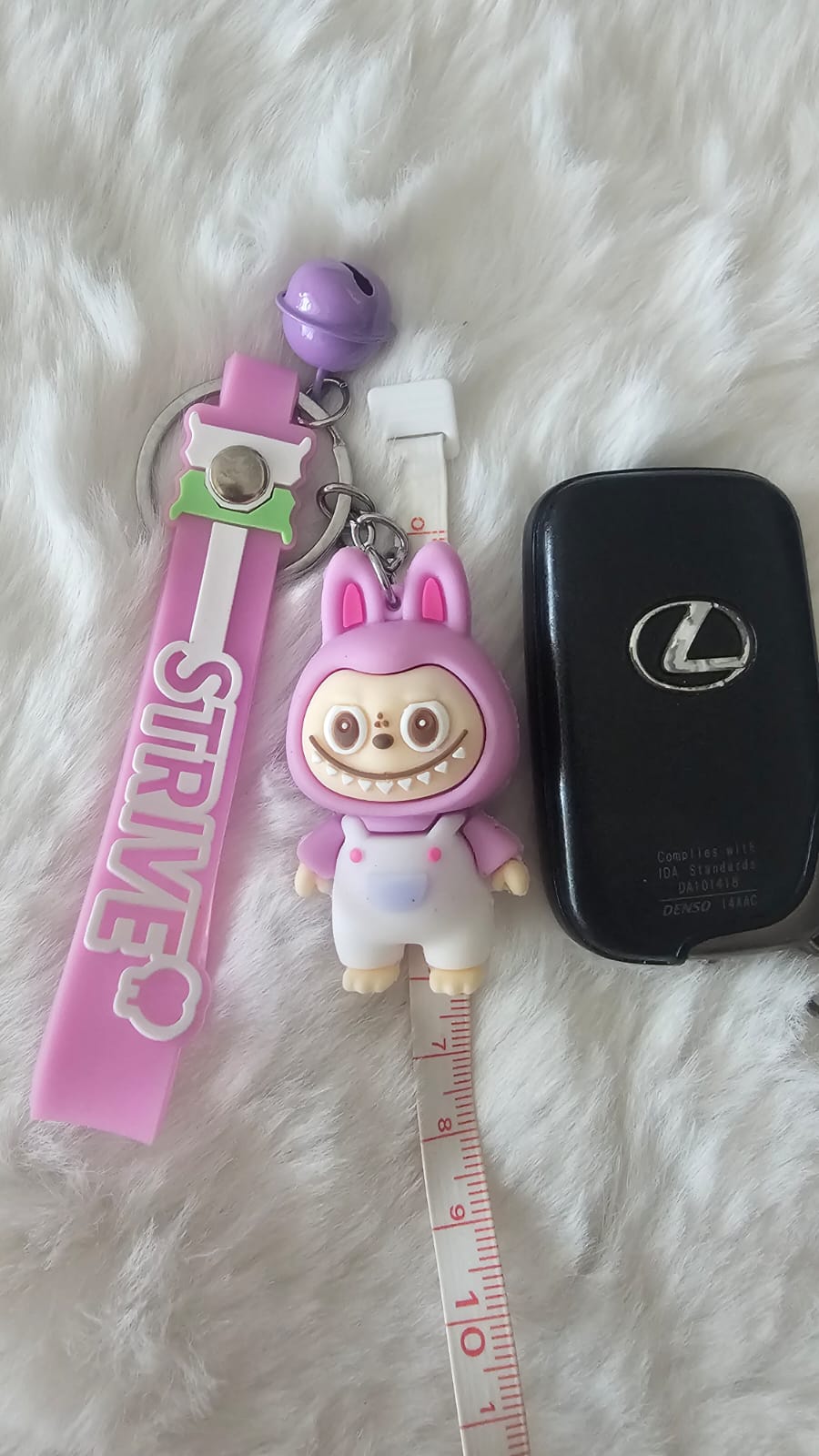 Mini Labubu Keychain with Boom Strap and Guitar