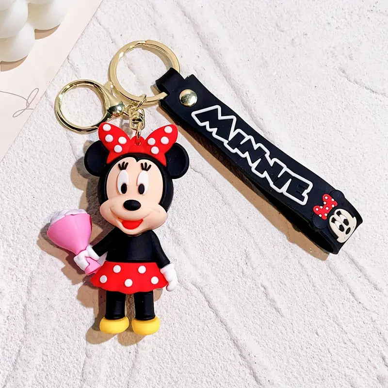 Mickey and Minnie Mouse Vinyl Keychain