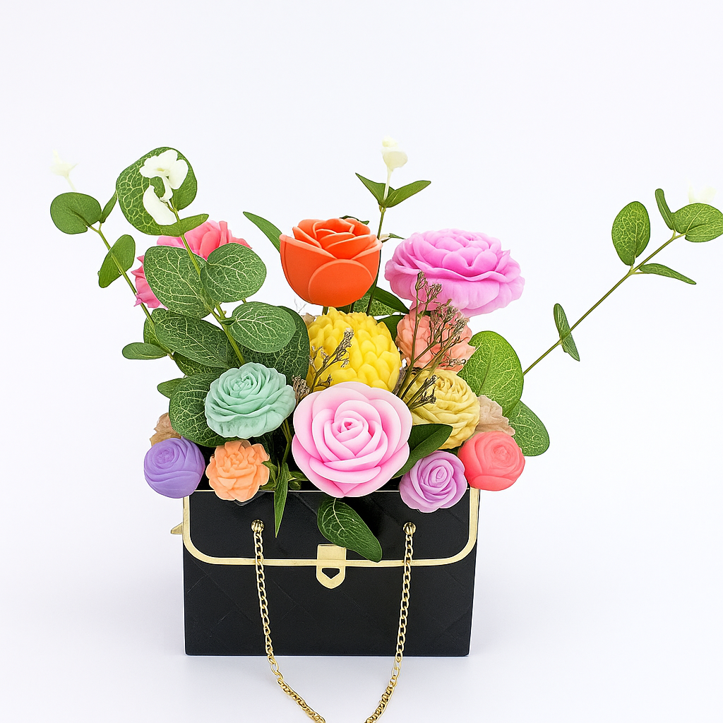 Scented Candle Bouquet in Bag Container | Unique Gift for Any Occasion