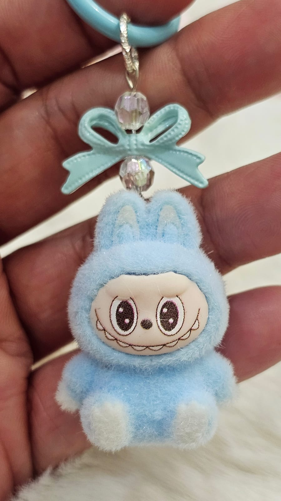 Super Mini Labubu Keychain (Ribbon Design)
