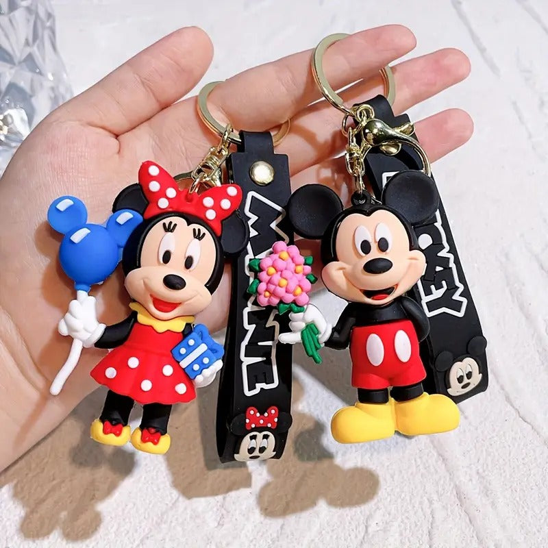 Mickey and Minnie Mouse Vinyl Keychain