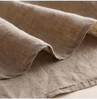 Cotton Linen Round Neck Loose Blouse and Three Quarter Sleeve for Women