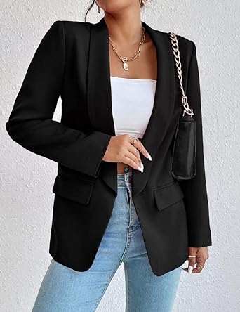 Ladies Blazer for Office Suit - Western Style Casual Jacket