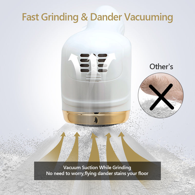 Portable and Rechargeable Electric Foot File Foot Callus Remover, Foot Grinder Professional Pedicure Tools with 3 Rollers And 2 Speeds