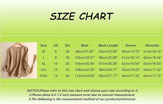 Cotton Linen Round Neck Loose Blouse and Three Quarter Sleeve for Women