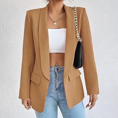 Ladies Blazer for Office Suit - Western Style Casual Jacket