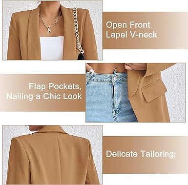 Ladies Blazer for Office Suit - Western Style Casual Jacket