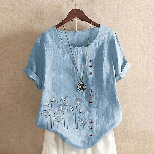Stylish Cotton Linen Blouse for Women
