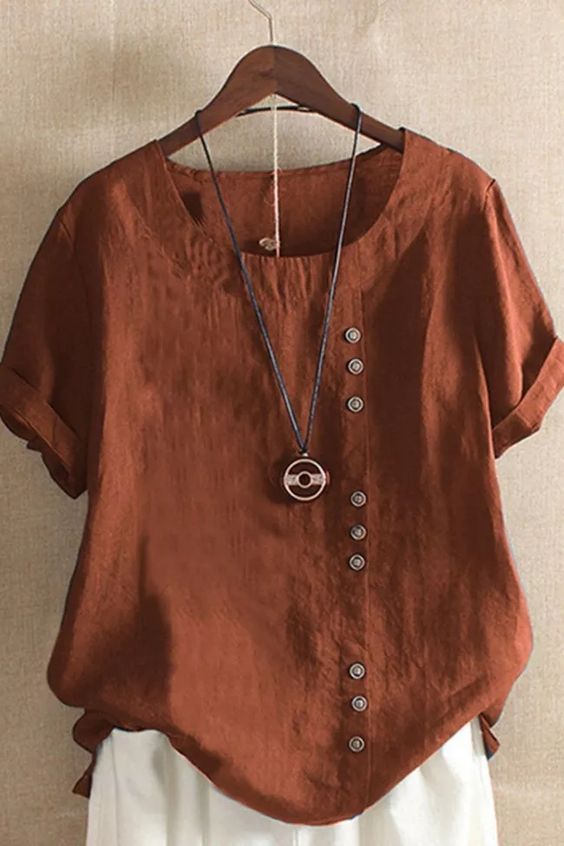 Stylish Cotton Linen Blouse for Women