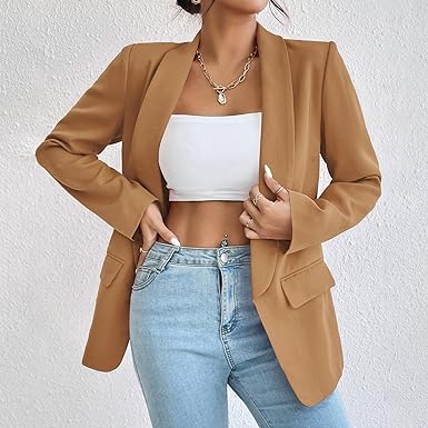 Ladies Blazer for Office Suit - Western Style Casual Jacket
