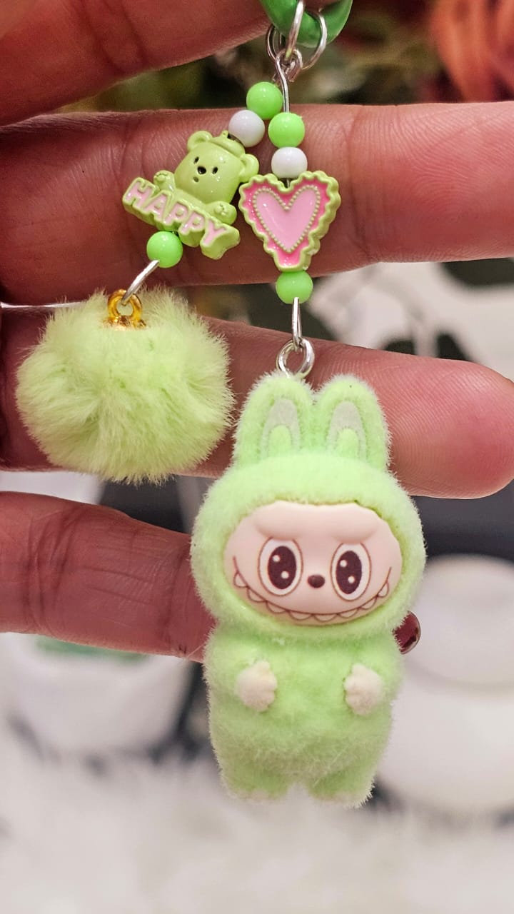Cute Mini Labubu Keychain with Happy Heart (Standing-1st Gen.)