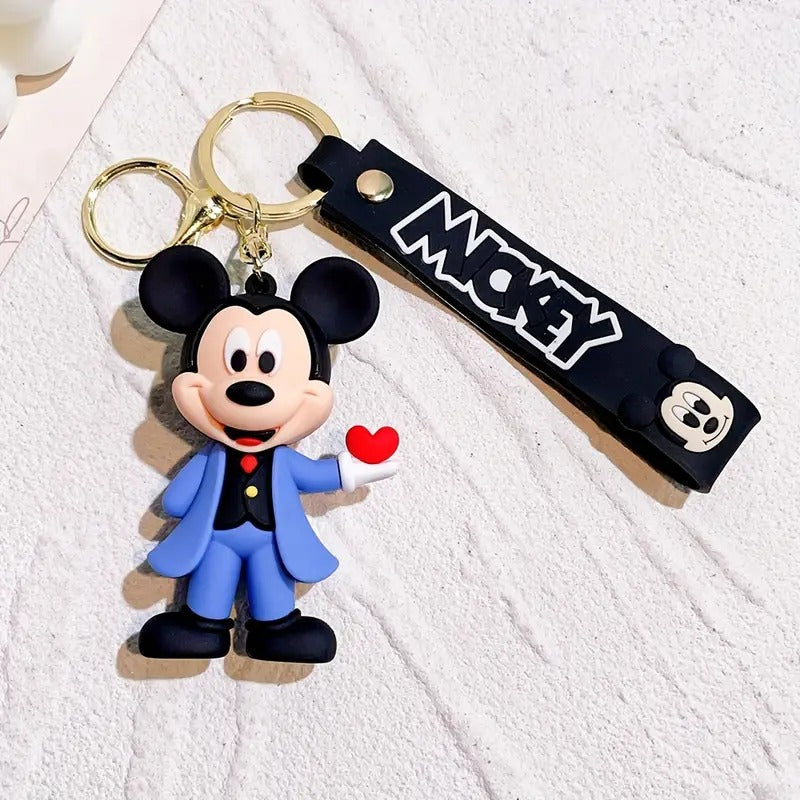 Mickey and Minnie Mouse Vinyl Keychain