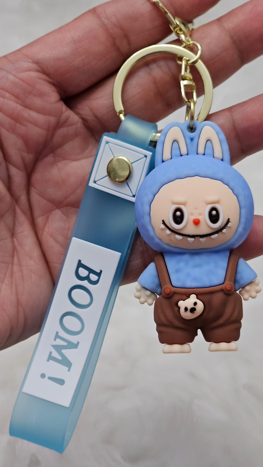 Mini Labubu Keychain with Boom Strap and Guitar