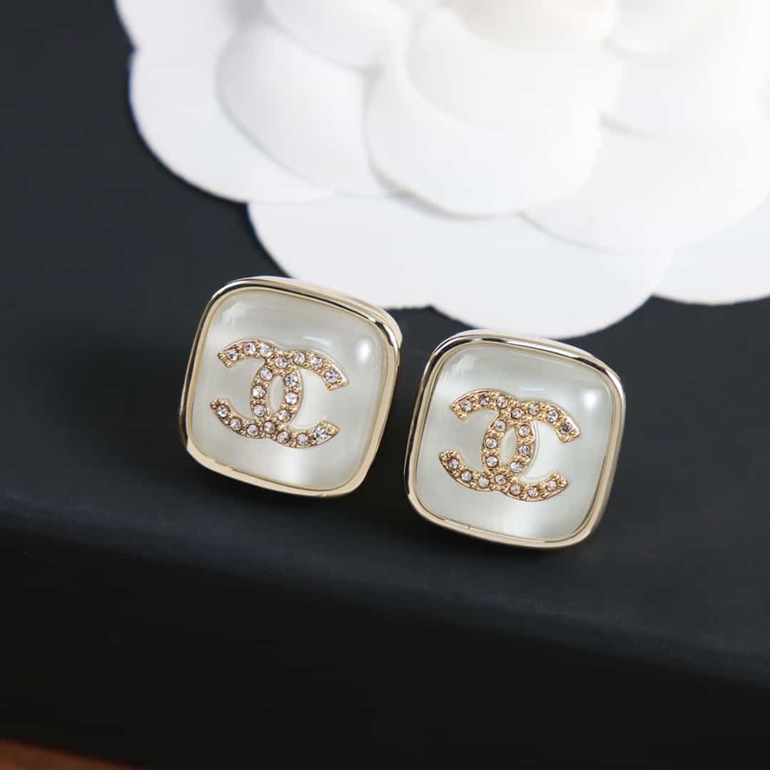 CC Square Studs โ Classic Elegance