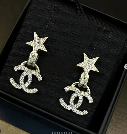 CC Crystal Star Earrings