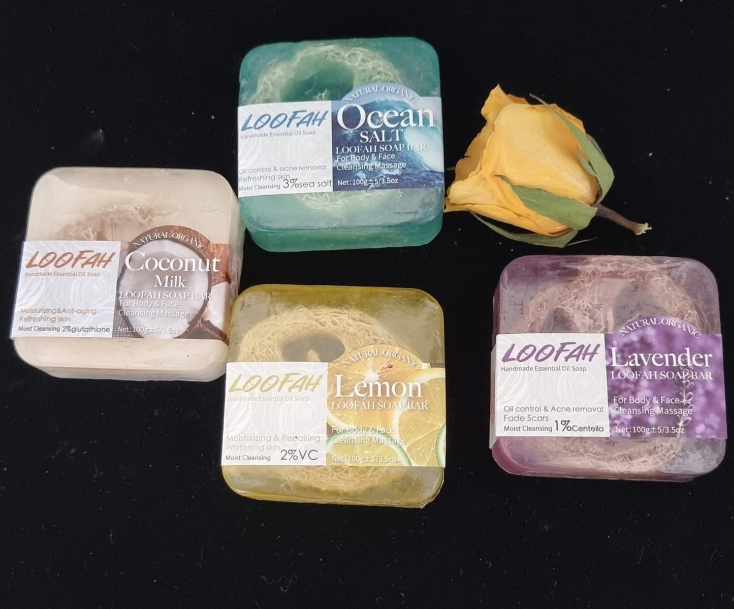 Natural Soap with loofah