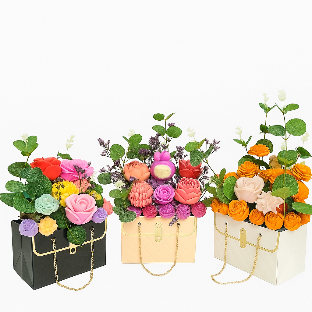 Scented Candle Bouquet in Bag Container | Unique Gift for Any Occasion
