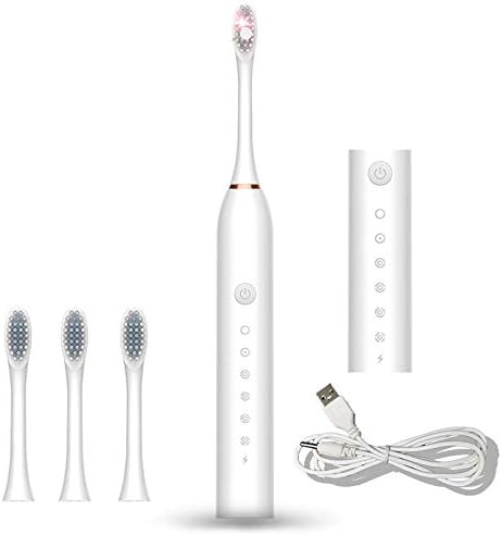 Electric USB Rechargeable Tooth Brush with 4 Brush Heads 6 Cleaning Modes