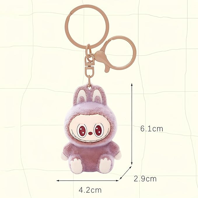 Sitting Labubu Mini Doll Keychain