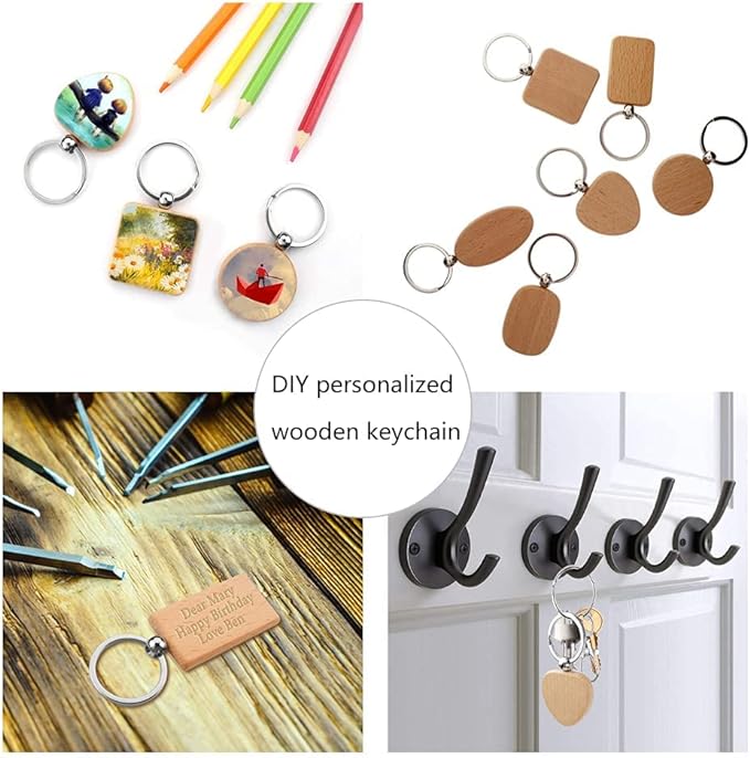 Custom Engraved Keychain – Metal & Wood | Perfect for Gifts & Souvenirs