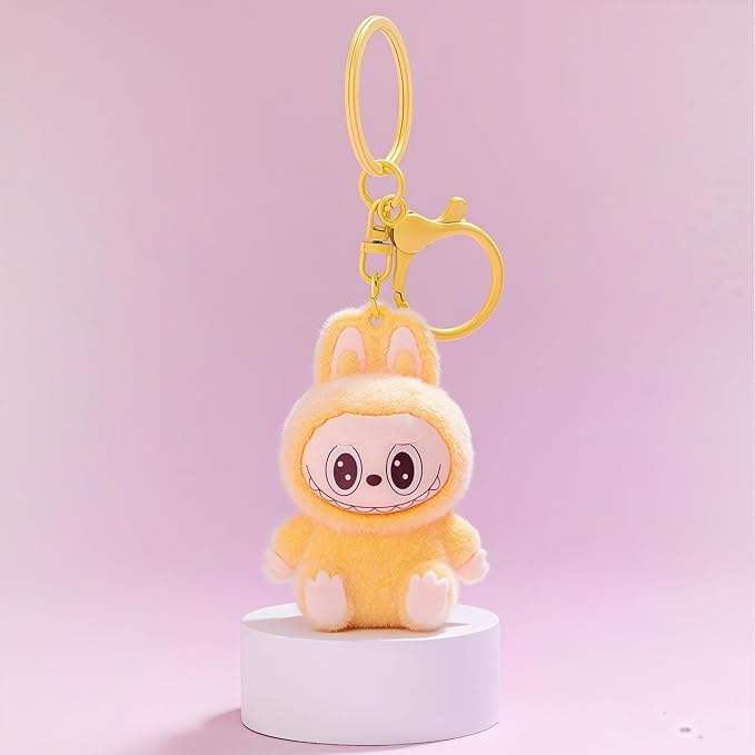 Sitting Labubu Mini Doll Keychain