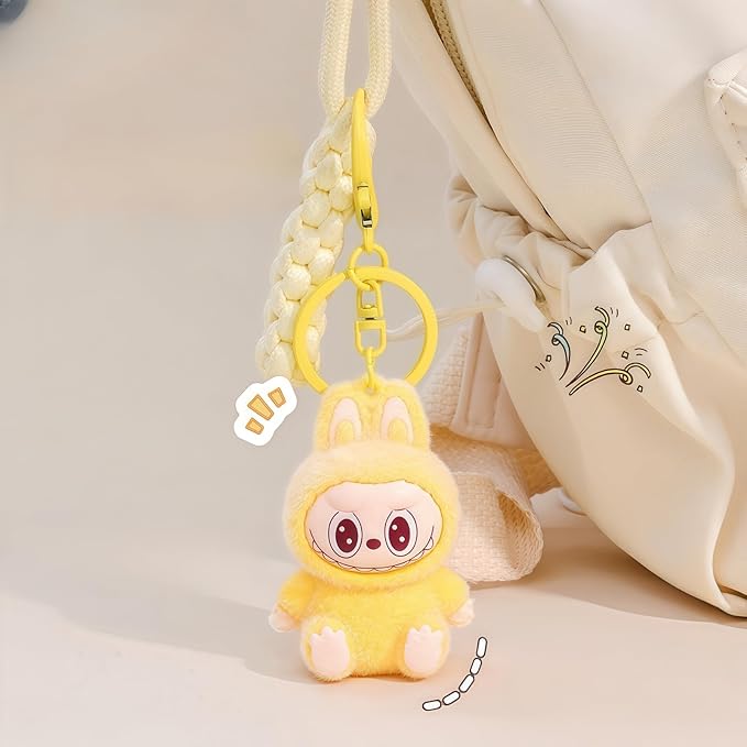 Sitting Labubu Mini Doll Keychain