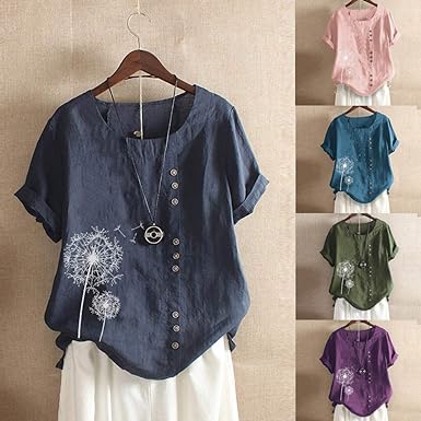 Stylish Cotton Linen Blouse for Women