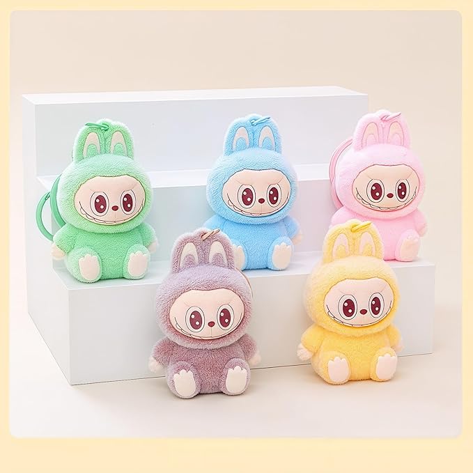 Sitting Labubu Mini Doll Keychain