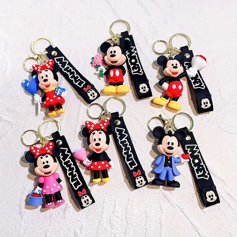 Mickey and Minnie Mouse Vinyl Keychain