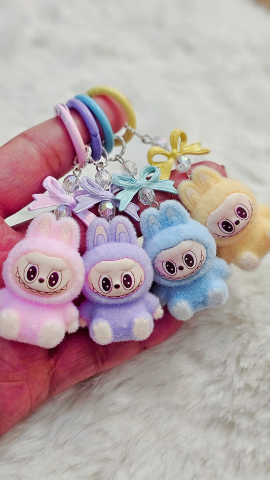Super Mini Labubu Keychain (Ribbon Design)