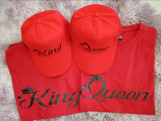 Couple T shirts with head cap