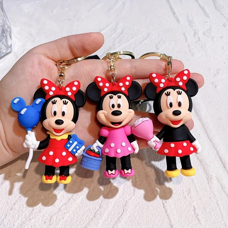 Mickey and Minnie Mouse Vinyl Keychain
