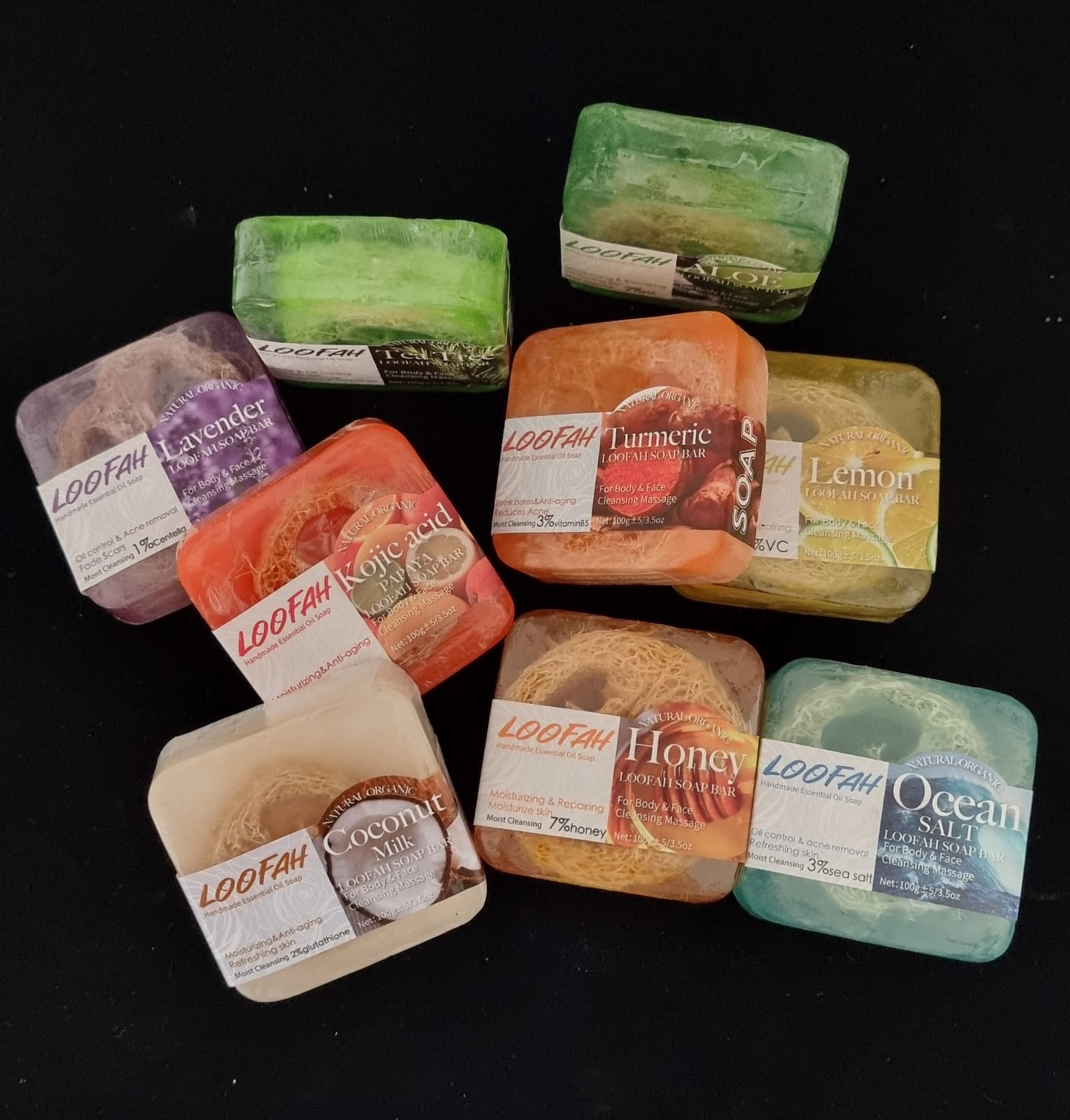 Natural Soap with loofah