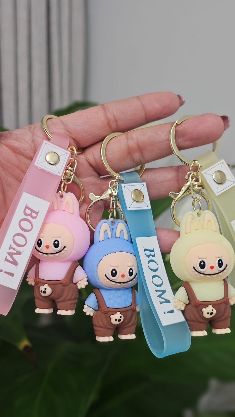 Mini Labubu Keychain with Boom Strap and Guitar