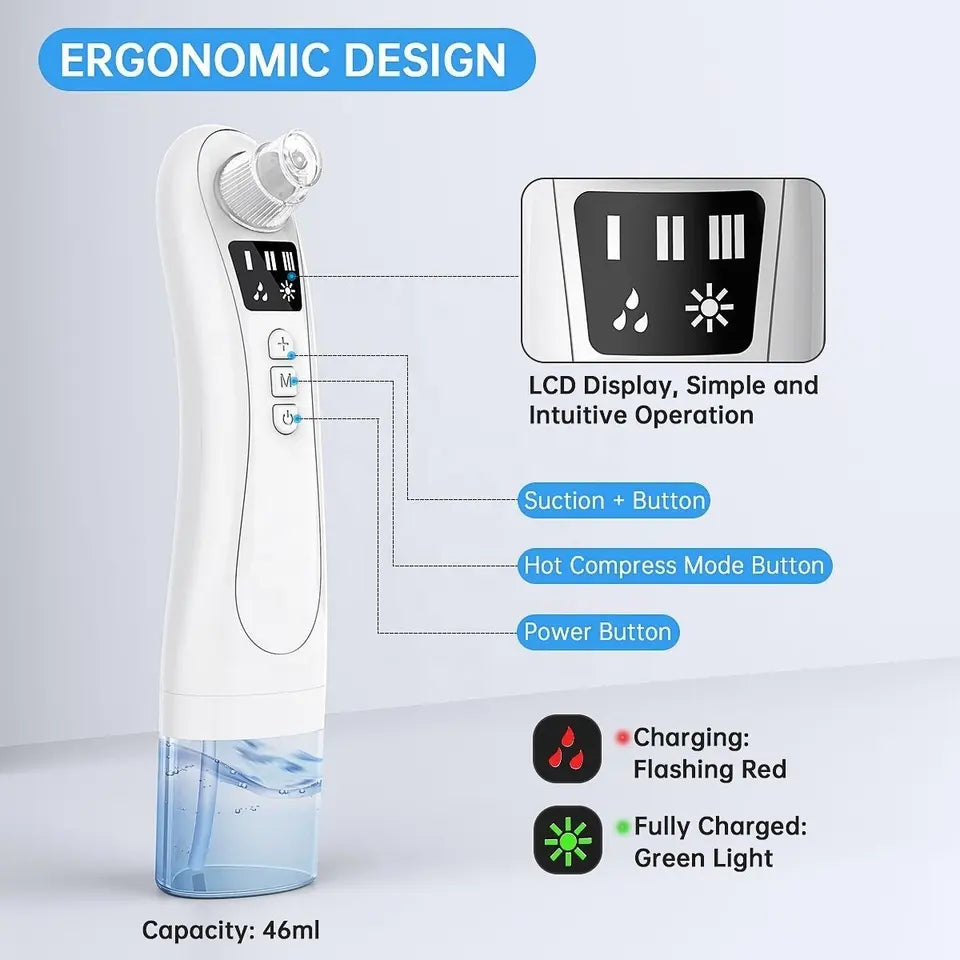 Deep Cleansing Face Instrument and Removal of Blackheads, Whiteheads, Dead Skin Cells and Clog Pores