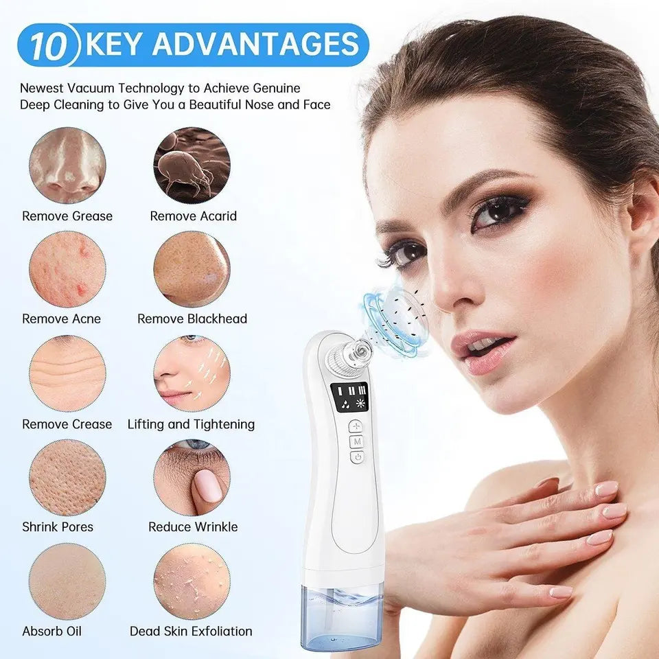 Deep Cleansing Face Instrument and Removal of Blackheads, Whiteheads, Dead Skin Cells and Clog Pores