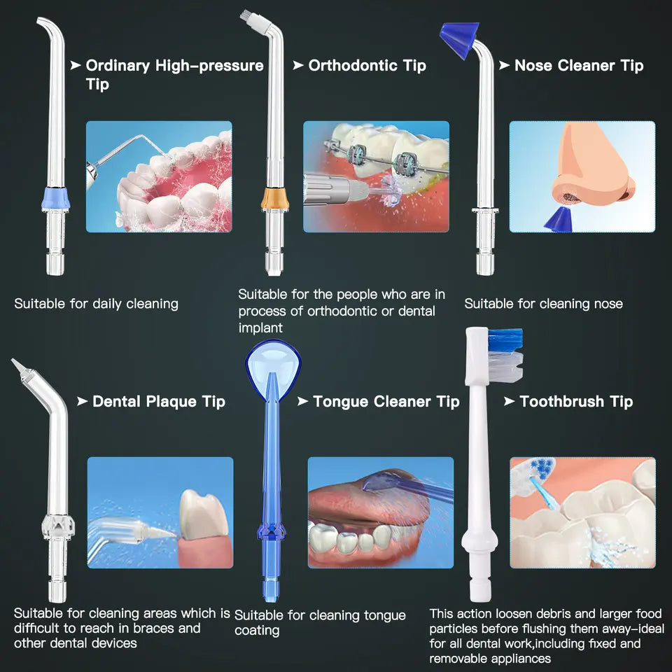 Rechargeable Cordless Water Dental Flosser  Specially for Braces Teeth