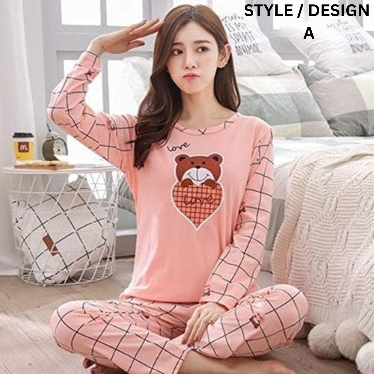 Cartoon Slim Fit Pajama Set, Teenage PJ Set, Cute and Comfy Speep-wear