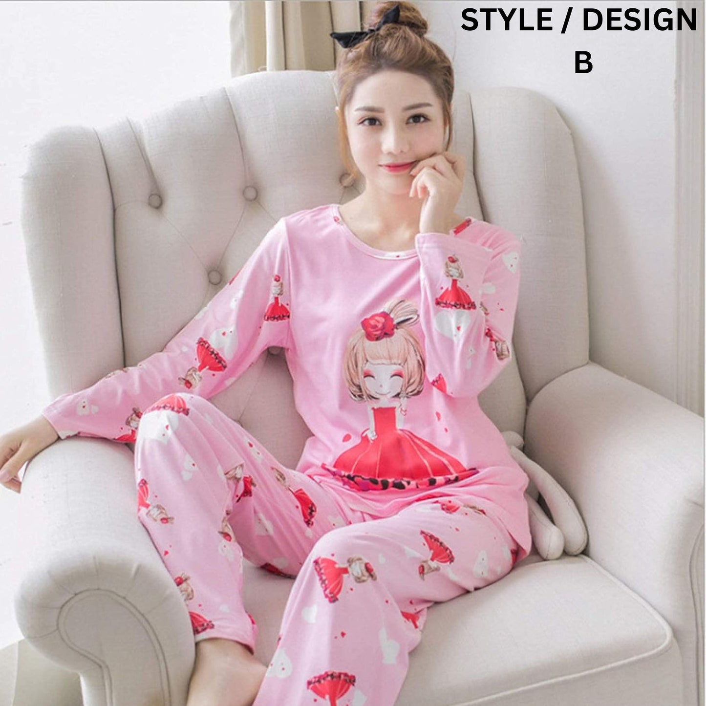 Cartoon Slim Fit Pajama Set, Teenage PJ Set, Cute and Comfy Speep-wear