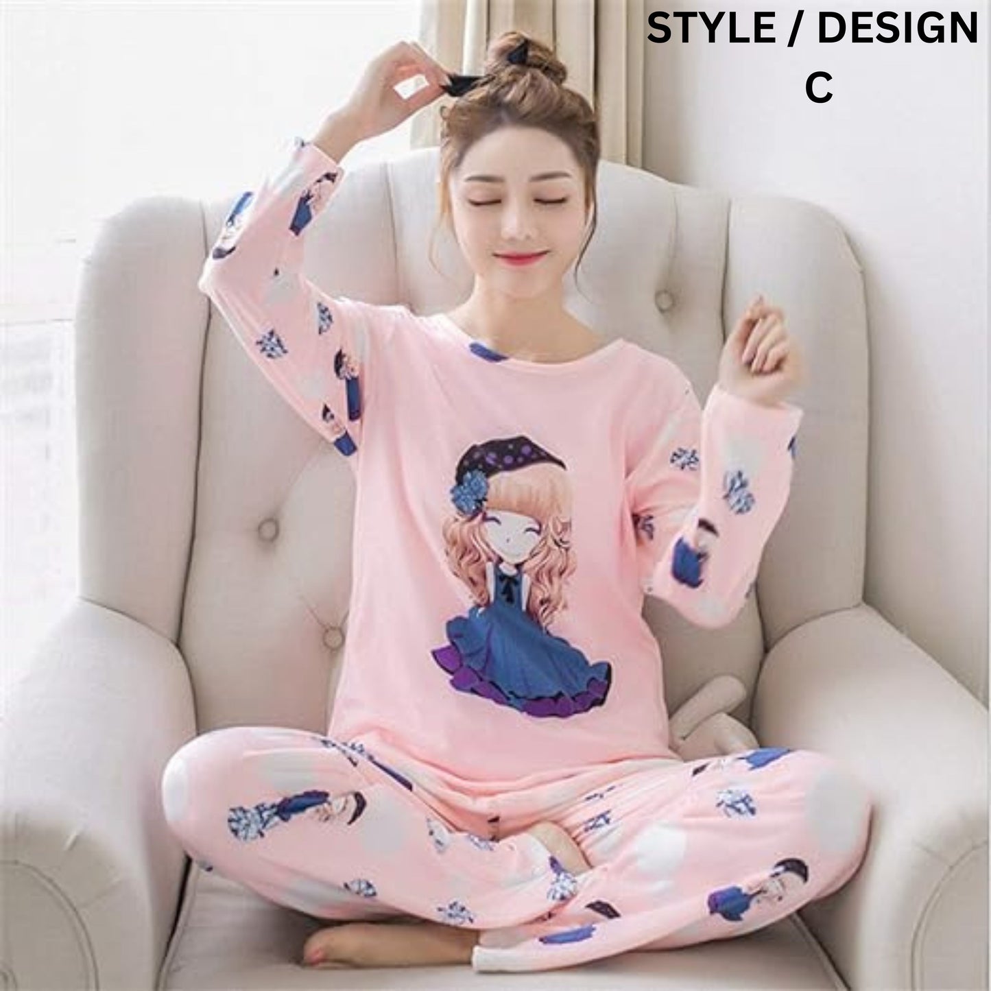 Cartoon Slim Fit Pajama Set, Teenage PJ Set, Cute and Comfy Speep-wear