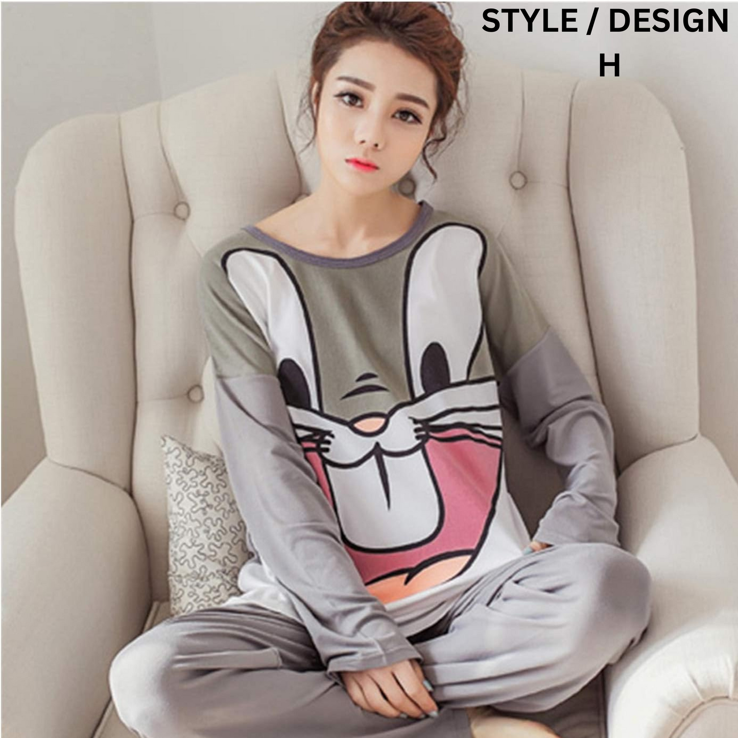 Cartoon Slim Fit Pajama Set, Teenage PJ Set, Cute and Comfy Speep-wear