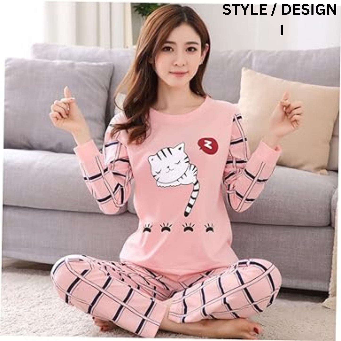 Cartoon Slim Fit Pajama Set, Teenage PJ Set, Cute and Comfy Speep-wear