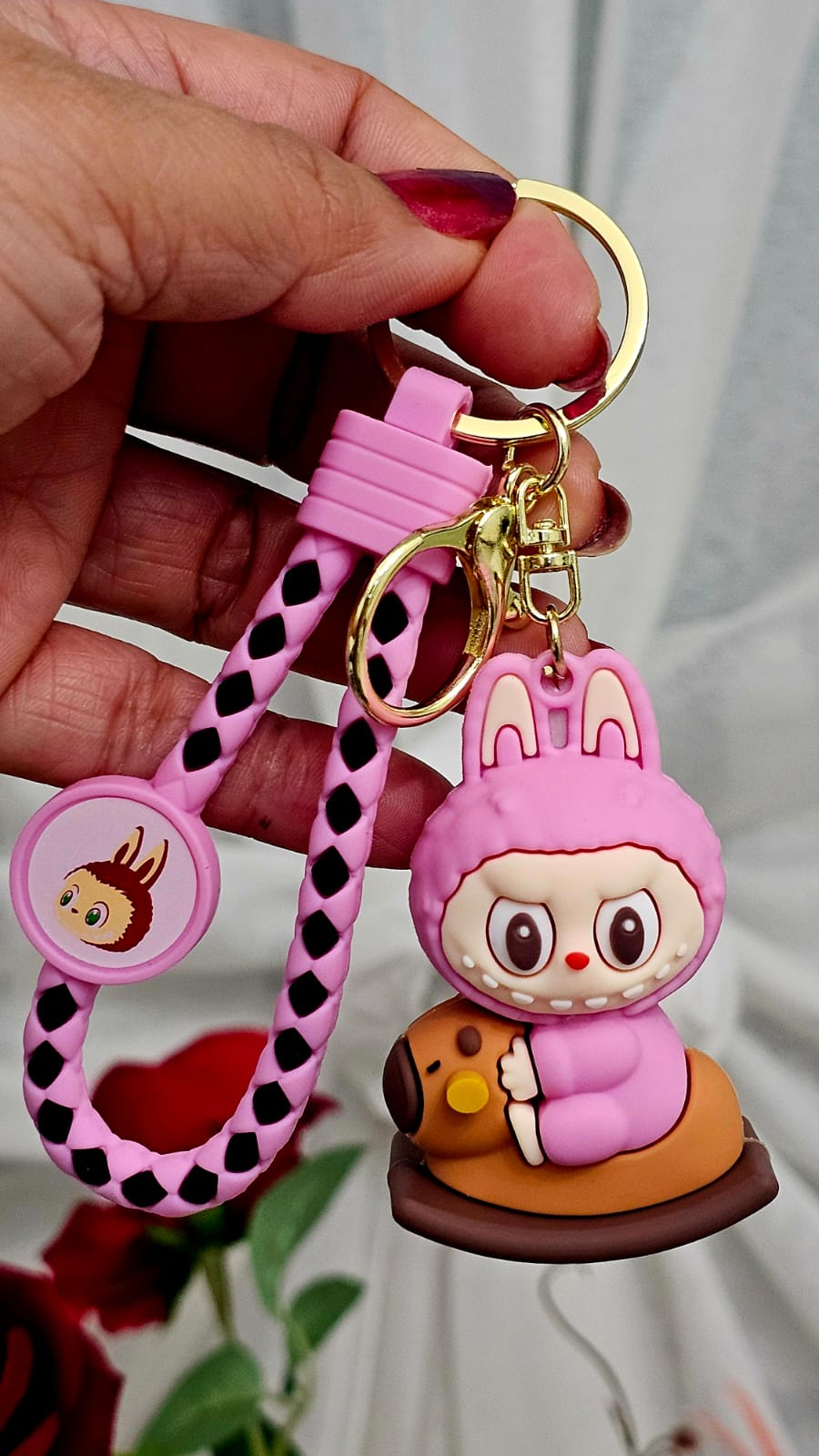 Mini Labubu Sitting Trojan with Keychain