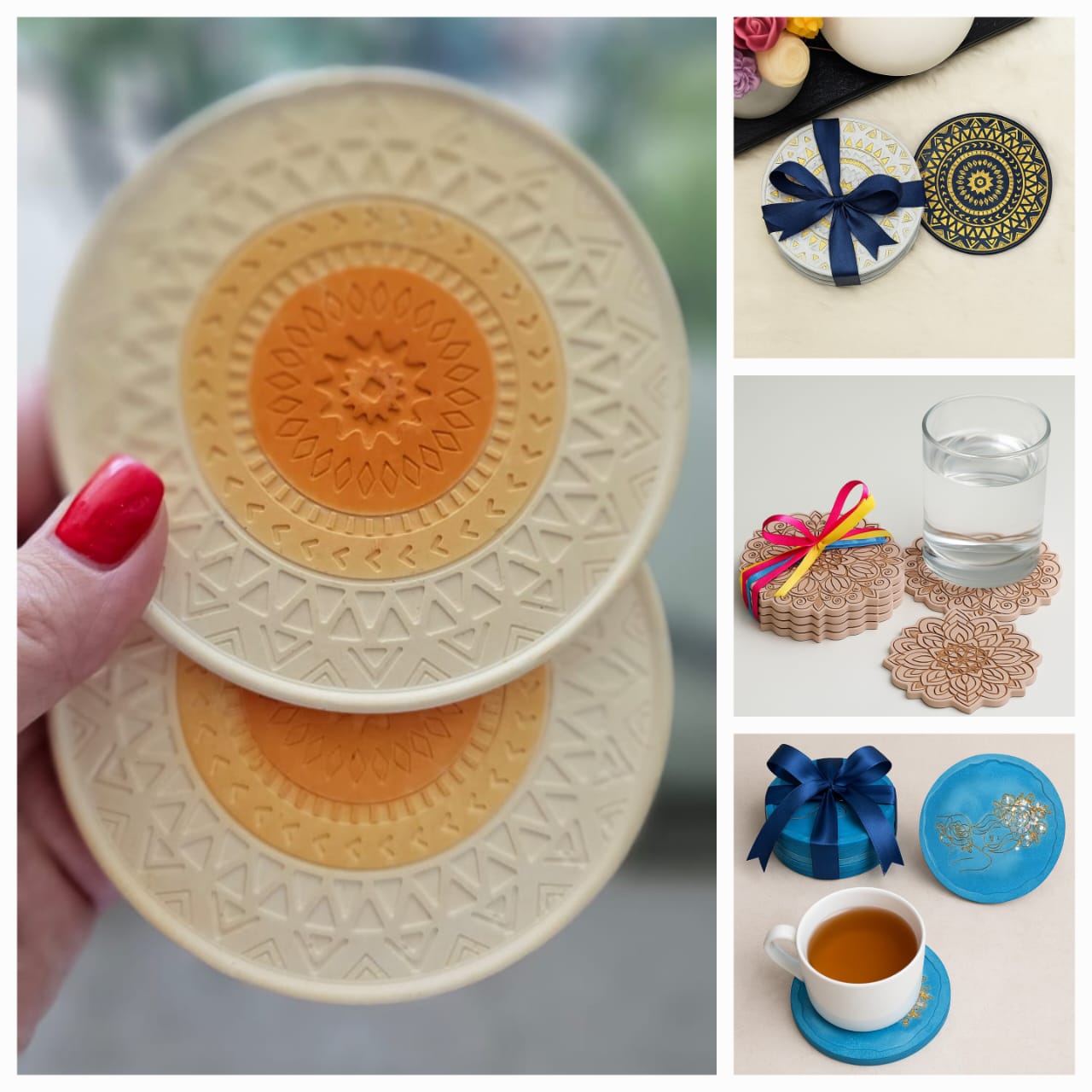 Customize Gifts Coasters made from Jesmonite Personalize Gifts  for Wedding, Birthday, Giveaway, Souvenir or Corporate  Gifts