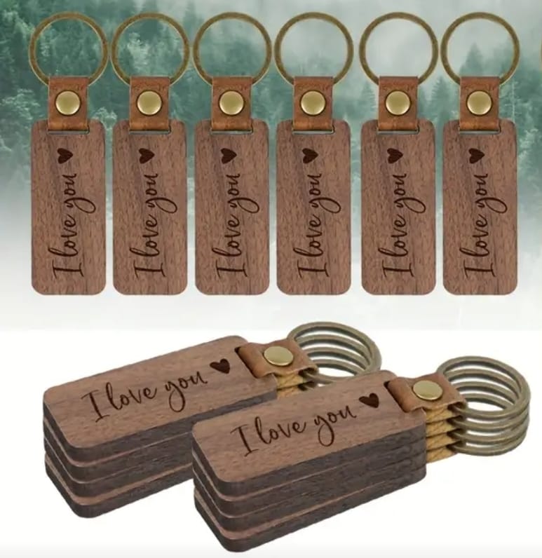 Custom Engraved Keychain – Metal & Wood | Perfect for Gifts & Souvenirs