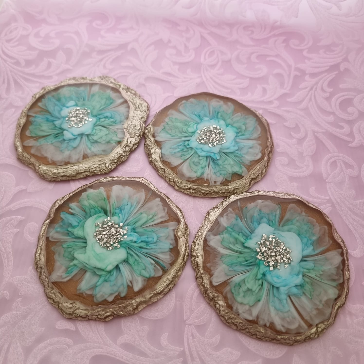 Epoxy Resin Coasters x4